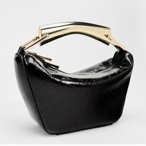 ZARA BUCKET BAG WITH METAL HANDLE